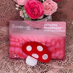 The Crème Shop Pink Plush Spa Headband